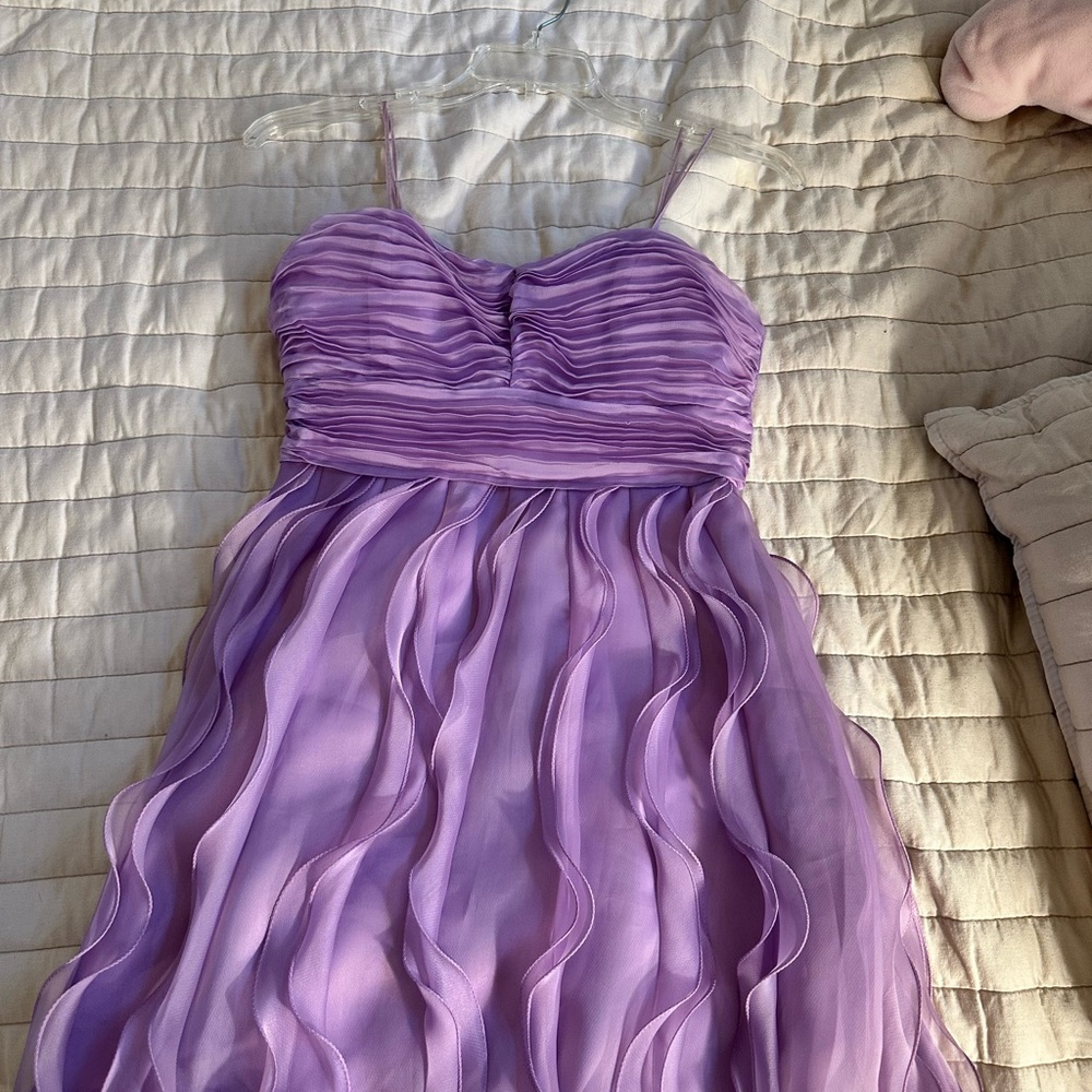 Max & Cleo Lavender Strapless Dress - Picture 2 of 5
